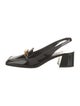 Jimmy Choo Patent Leather Chain-Link Accents Slingback Pumps