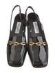 Jimmy Choo Patent Leather Chain-Link Accents Slingback Pumps