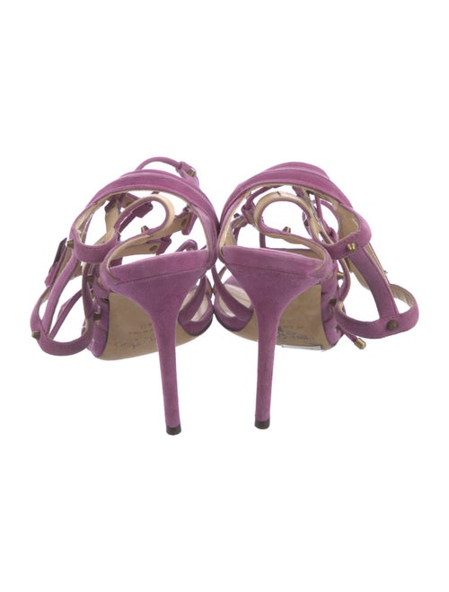 Jimmy Choo Suede Studded Accents Gladiator Sandals