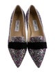 Jimmy Choo Glitter Bow Accents Loafers