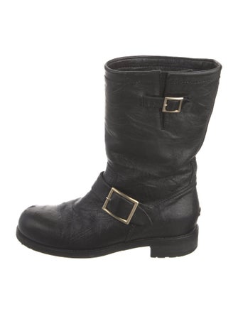 Jimmy Choo Leather Moto Boots