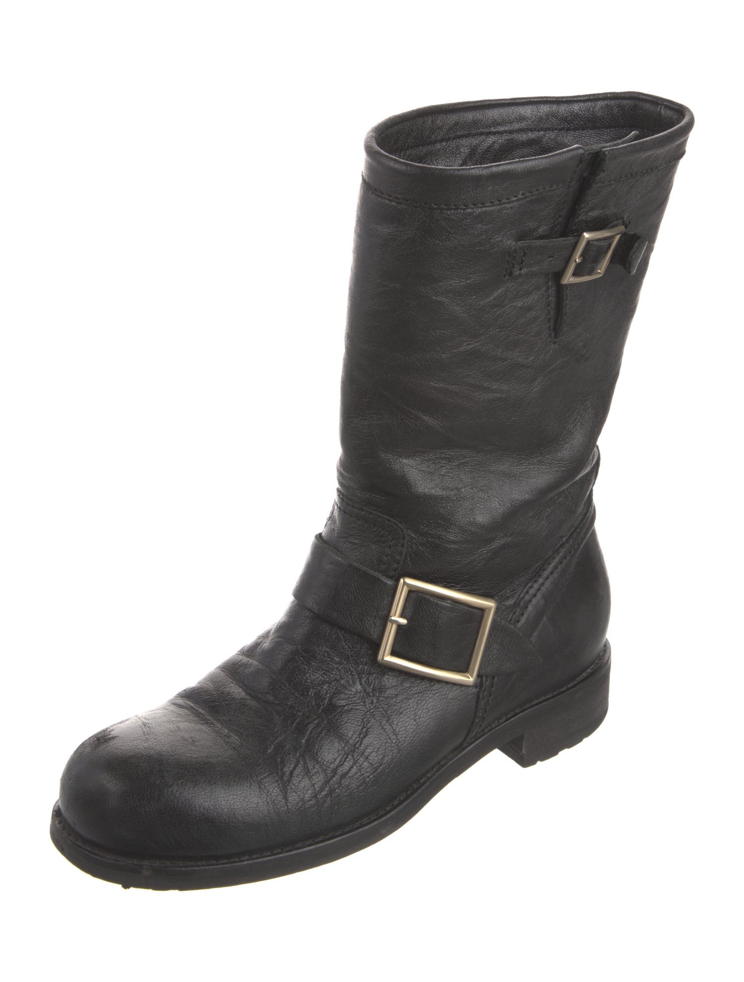Jimmy Choo Leather Moto Boots