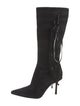Jimmy Choo Suede Fringe Trim Accent Boots