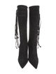 Jimmy Choo Suede Fringe Trim Accent Boots