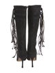 Jimmy Choo Suede Fringe Trim Accent Boots