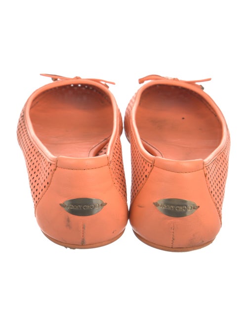 Jimmy Choo Leather Lasercut Accents Ballet Flats
