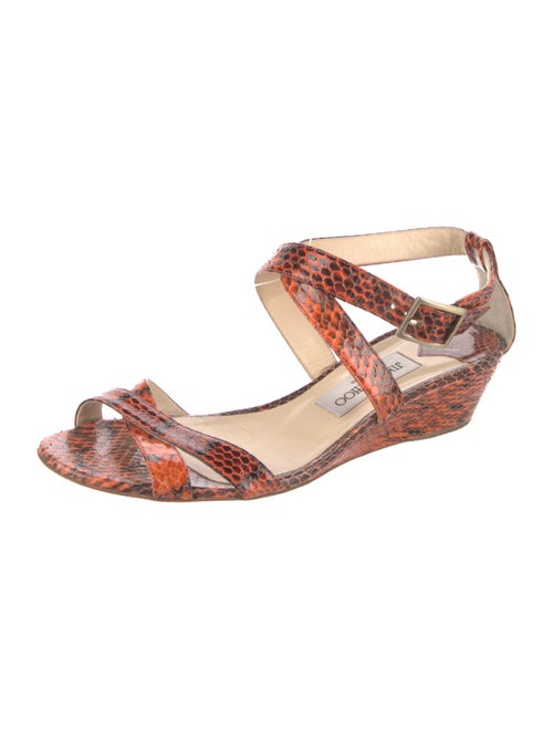 Jimmy Choo Snakeskin Animal Print Espadrilles