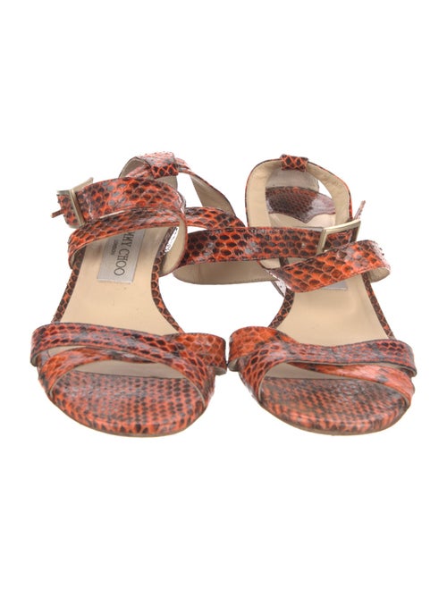 Jimmy Choo Snakeskin Animal Print Espadrilles
