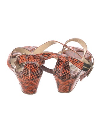 Jimmy Choo Snakeskin Animal Print Espadrilles