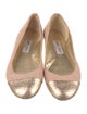 Jimmy Choo Leather Colorblock Pattern Ballet Flats