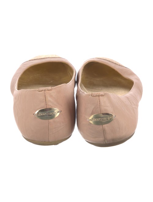 Jimmy Choo Leather Colorblock Pattern Ballet Flats