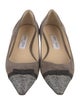 Jimmy Choo Suede Glitter Accents Ballet Flats