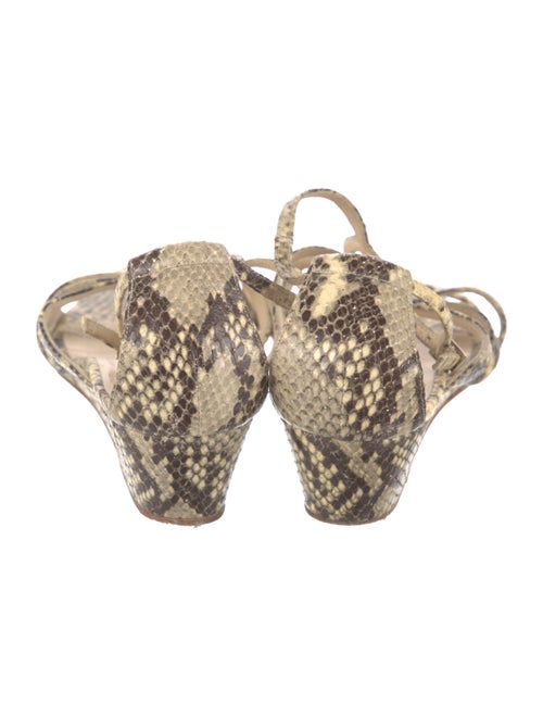 Jimmy Choo Embossed Leather Animal Print Sandals