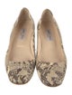 Jimmy Choo Embossed Leather Animal Print Flats