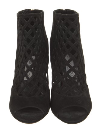 Jimmy Choo Suede Lasercut Accents Sandals