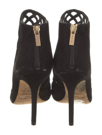 Jimmy Choo Suede Lasercut Accents Sandals