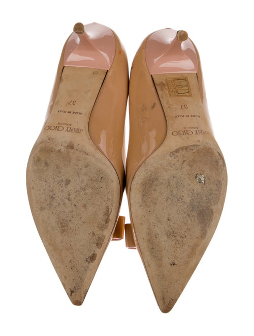 Jimmy Choo Patent Leather Bow Accents Pumps