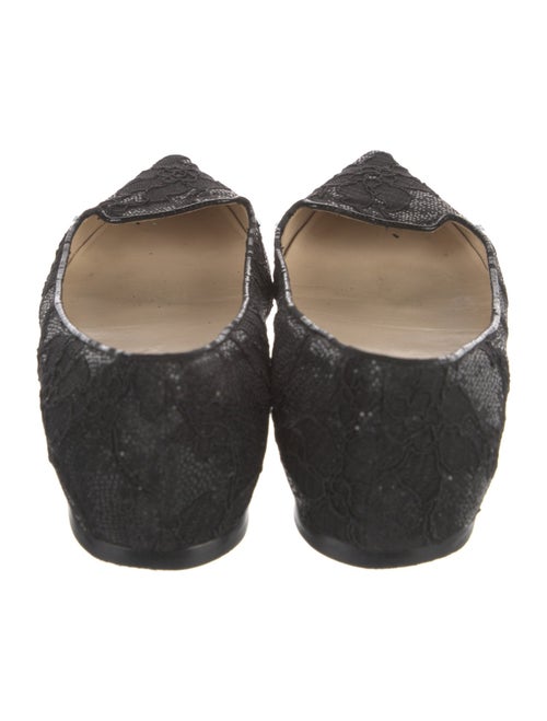 Jimmy Choo Lace Glitter Accents Flats