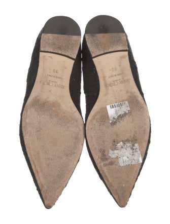 Jimmy Choo Lace Glitter Accents Flats