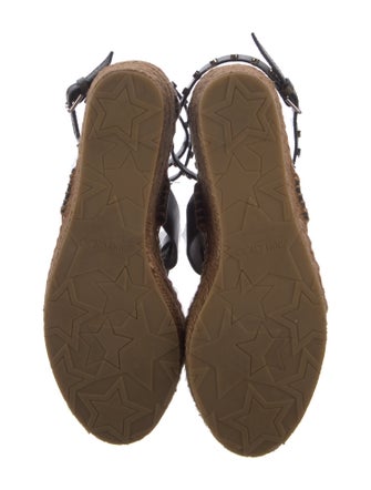 Jimmy Choo Leather Studded Accents Espadrilles