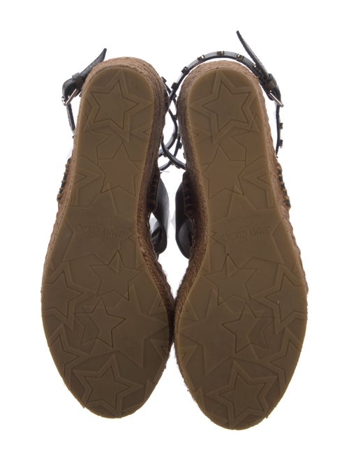 Jimmy Choo Leather Studded Accents Espadrilles