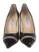 Jimmy Choo Snakeskin Chain-Link Accents Pumps