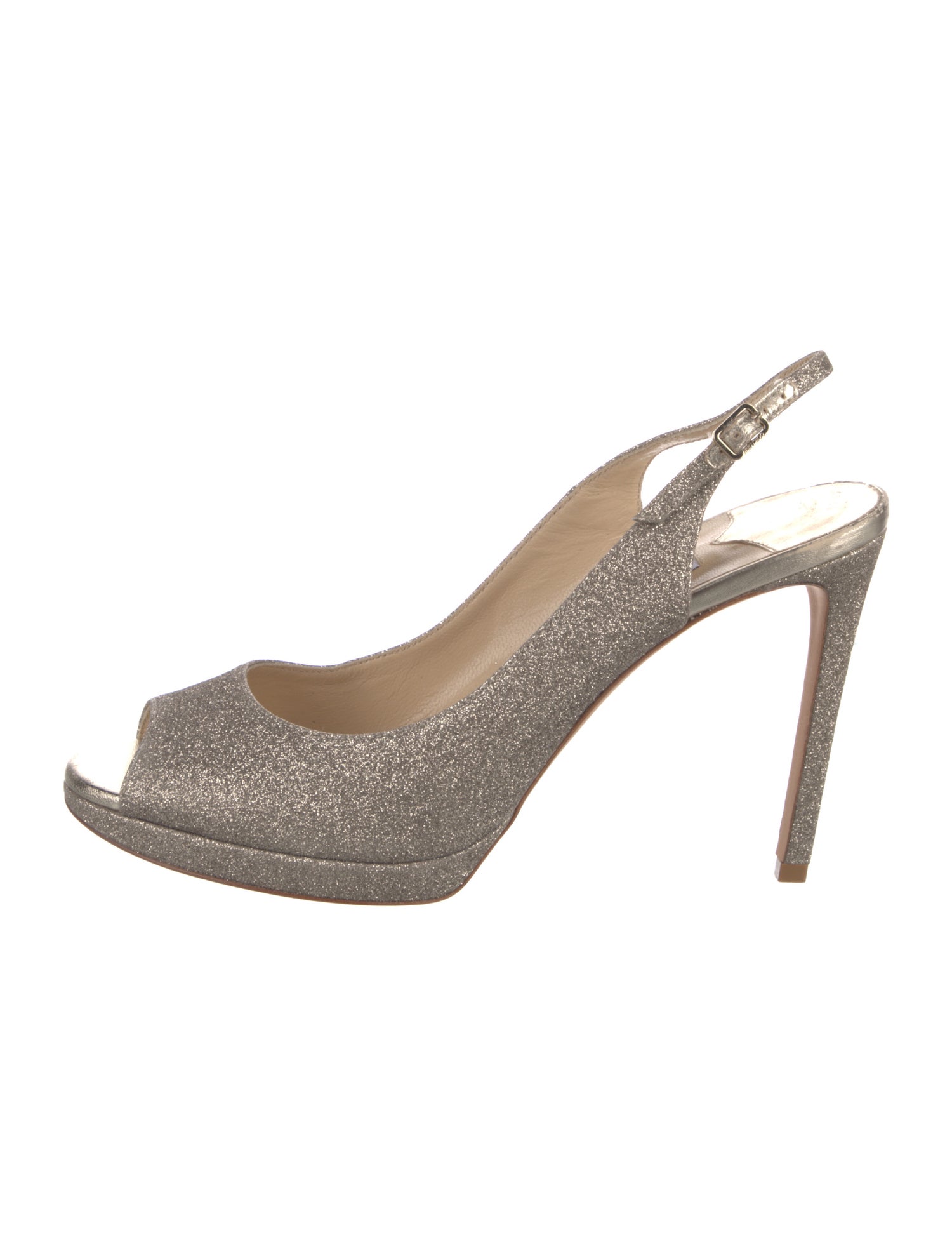 Jimmy Choo Glitter Glitter Accents Slingback Sandals