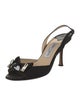 Jimmy Choo Satin Crystal Embellishments Slingback Sandals