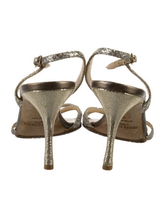 Jimmy Choo Glitter Glitter Accents Slingback Sandals