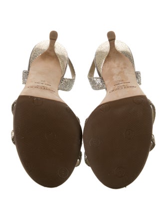Jimmy Choo Glitter Glitter Accents Slingback Sandals