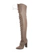 Jimmy Choo Leather Studded Accents Lace-Up Boots