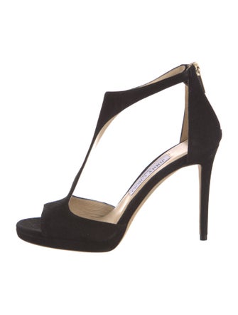 Jimmy Choo Suede T-Strap Pumps