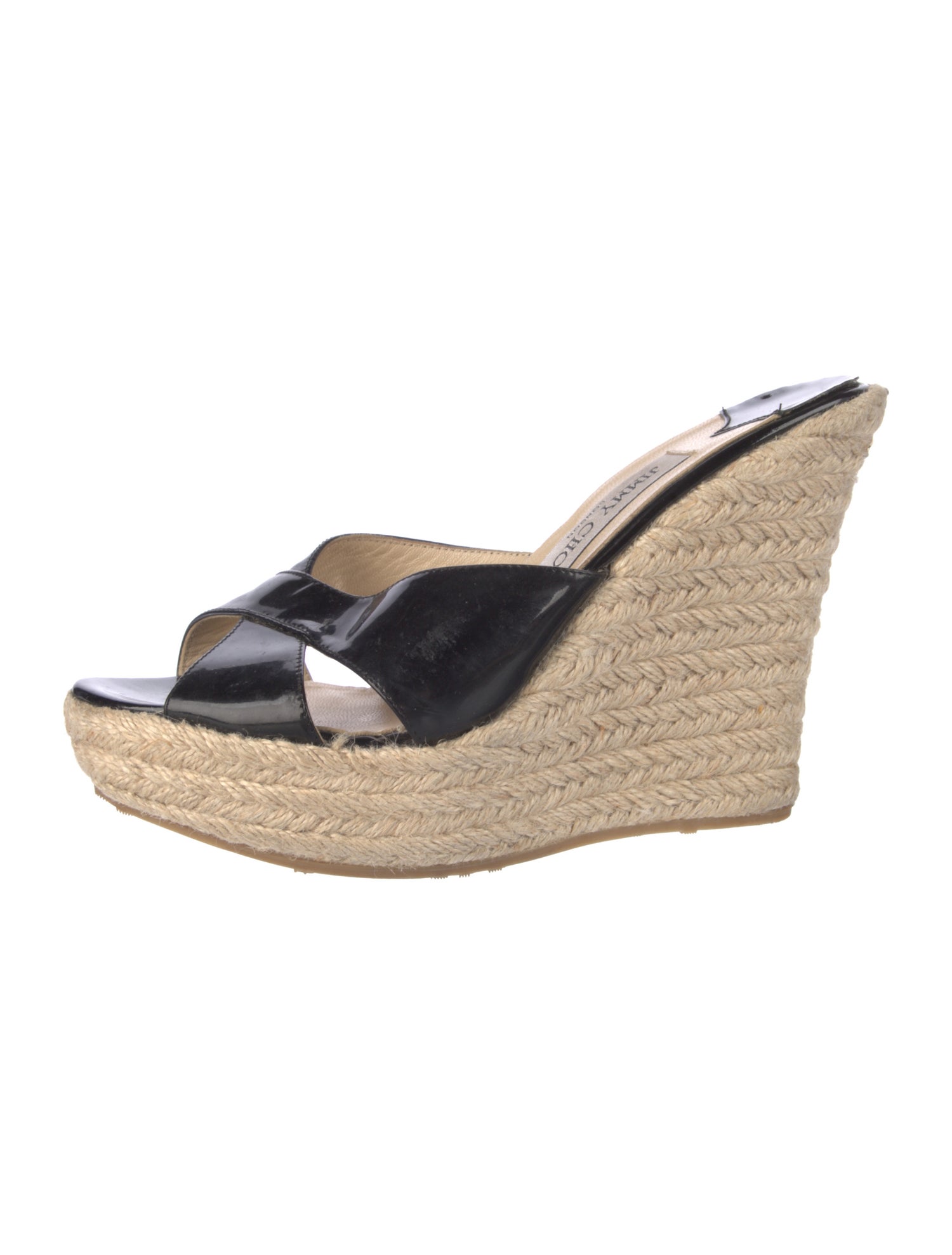 Jimmy Choo Patent Leather Animal Print Espadrilles