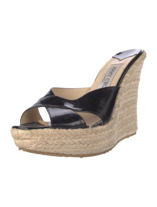 Jimmy Choo Patent Leather Animal Print Espadrilles