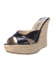 Jimmy Choo Patent Leather Animal Print Espadrilles