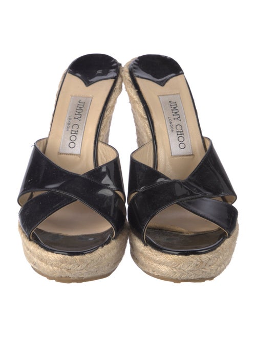 Jimmy Choo Patent Leather Animal Print Espadrilles