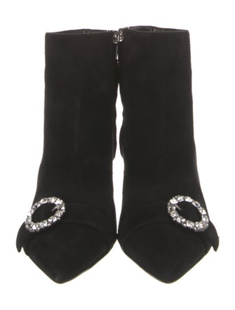 Jimmy Choo Suede Crystal Embellishments Boots