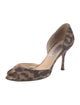 Jimmy Choo Suede Animal Print D'Orsay Pumps
