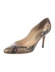 Jimmy Choo Embossed Leather Animal Print Pumps