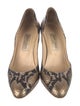 Jimmy Choo Embossed Leather Animal Print Pumps