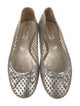 Jimmy Choo Leather Bow Accents Ballet Flats