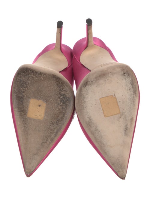 Jimmy Choo Satin Crystal Embellishments Mules