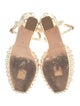 Jimmy Choo Faux Pearl Accents Satin Sandals