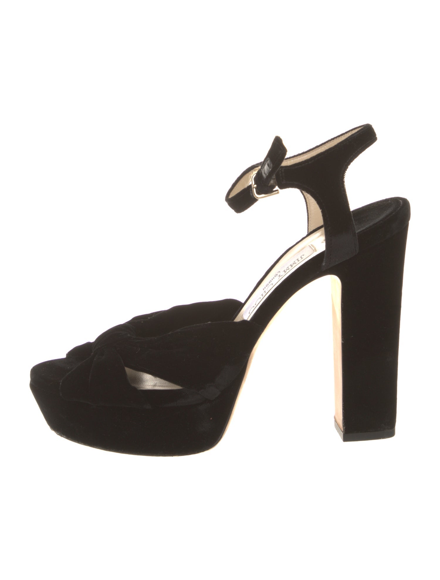 Jimmy Choo Velvet Bow Accents Sandals