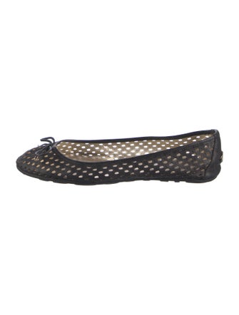 Jimmy Choo Leather Lasercut Accents Ballet Flats