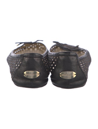 Jimmy Choo Leather Lasercut Accents Ballet Flats