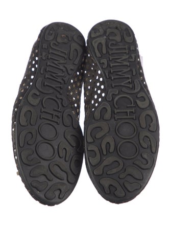 Jimmy Choo Leather Lasercut Accents Ballet Flats