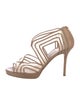 Jimmy Choo Leather Mesh Accents Sandals