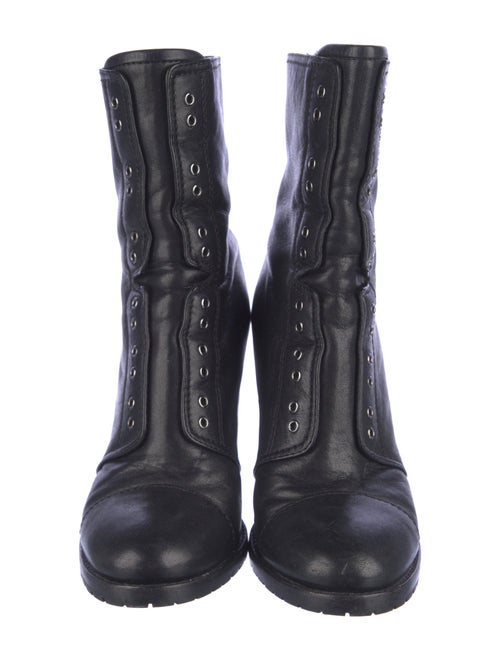 Jimmy Choo Leather Combat Boots