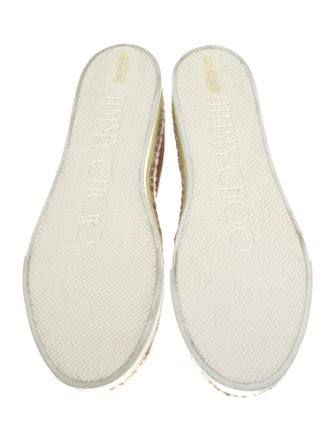 Jimmy Choo Suede Colorblock Pattern Espadrille Sneakers